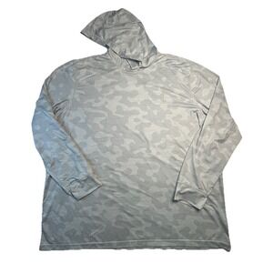 SAXX DropTemp Hoodie XXL Gray Camo Performance Cooling Long Sleeve Mens